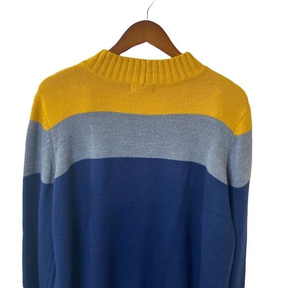 ANA Color Block Pullover Mock Neck Sweater Sz XL - Picture 4 of 10